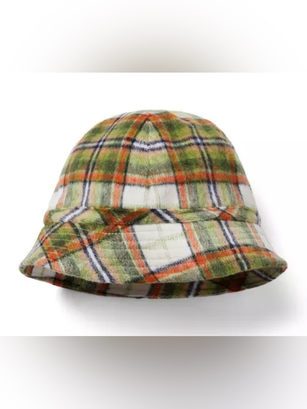 Janie and Jack Plaid Bucket Hat NWT in Green, Orange & White 0-6M